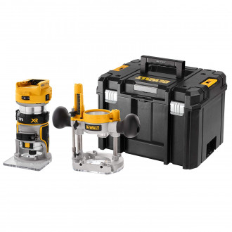 Affleureuse et défonceuse xr 18v 8mm (1/4") brushless 2x5ah li-ion avec coffret tstak