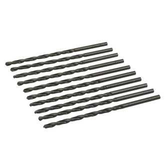 Jeu de 10 mèches longues en acier rapide HSS - 4,8 x 132 mm