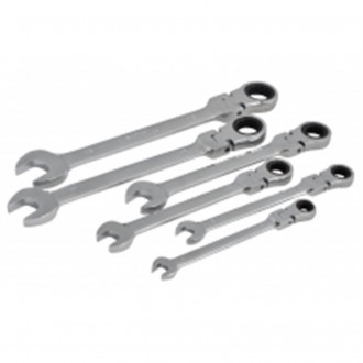 Jeu De 6 Cles Mixtes A Cliquet Tete Articulee