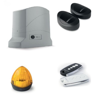 Kit de motorisation dynamos 230/500 portail coulissant 500kg, moteur 230v, feu + téléco - king gates -