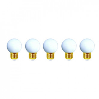 Lot de 5 ampoules led e27 étanches pour guirlande décorative (4 kits) - kit guirlande - kit blanc