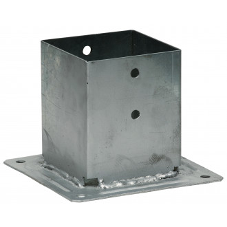 Pieds de poteau carré sur platine dimensions au choix