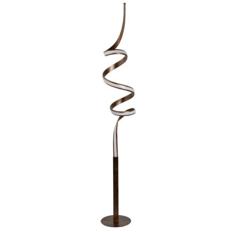 Lampadaire ribbon, marron et acrylique