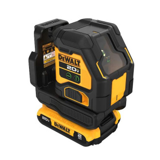Laser croix compact DEWALT XR 18V faisceaux verts - 1 batteries 2.0 Ah - DCLE34021D1-QW