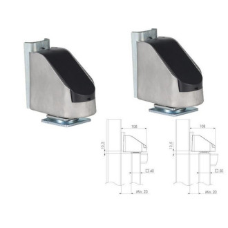 Charnières porte industrielle automatisée, 90° réglable avec roulement LOCINOX