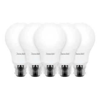 Lot de 5 ampoules led b22 9 watt (eq. 60 watt)