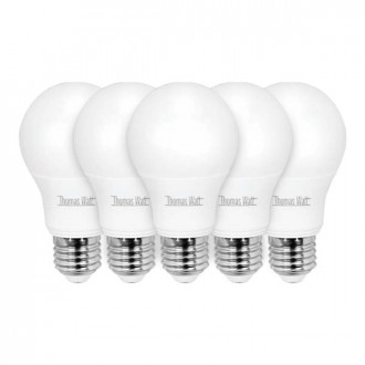 Lot de 5 ampoules led e27 9 watt (eq. 60 watt)