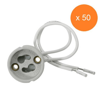 Lot de 50 douilles GU10 céramique