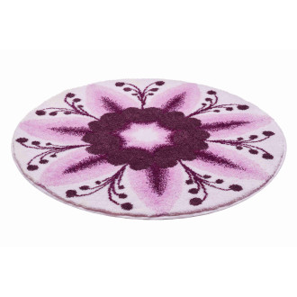 Tapis de salle de bain gift of tenderness violet rond 80 cm
