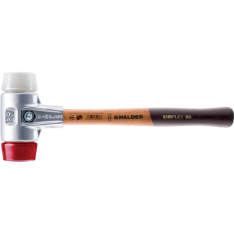 Maillets simplex, avec boîtier en aluminium et manche en bois, ø 40, plastique / superplastique