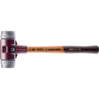 Maillets simplex, avec boîtier en fonte malléable et manche en bois - métal doux - Diamètre au choix