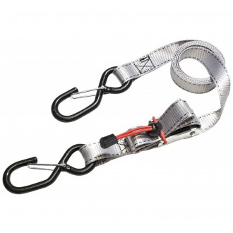 Master lock set de 2 sangles à  boucles autobloquantes 2 crochets s gris 180 cm