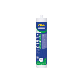 Mastic Acrylique Cartouche 300mL C 151/6 Blanc AYRTON 120690