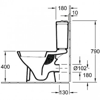 Combipack WC O.Novo modèle sur pied avec abattant Villeroy et Boch