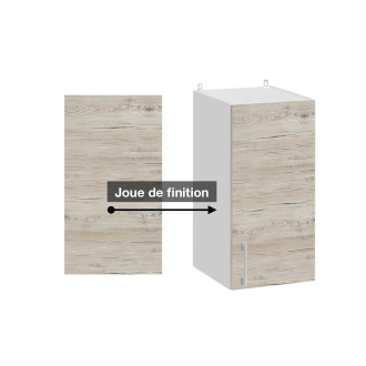 Cuisineandcie - panneau de finition pour meuble haut eco noyer blanchi