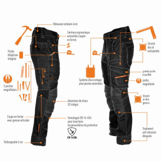 Pantalon trident standard bosseur - 11557