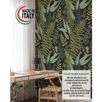 Papier peint botanique foncé - BOTANICAL