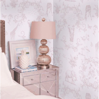 Papier peint toile de Jouy Safari élégant - TOILE BABY