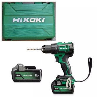 Perceuse à percussion 18V - HIKOKI - 2 batteries 18 V 5 Ah BSL1850MA + coffret - DV18DEWJZ