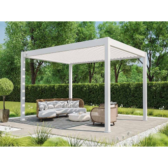 Pergola Bioclimatique 3x4m – ECLIPSE 12m²  Autoportée Lames orientables de 0 à 120° - Couleur au choix