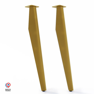 Lot de 2 pieds profilés DECO-GEM pour table basse en acier à visser Opale, H.86 cm