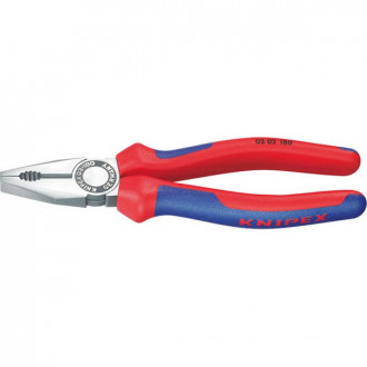 Pince universelle en acier spécial pour outils, tête polie, poignées à gaine en plastique, Long. : 180 mm, Capacité de coupe du Ø du fil dur 2,2 mm