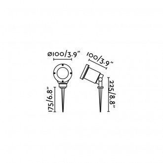 Piquet de jardin noir tono 1 ampoule