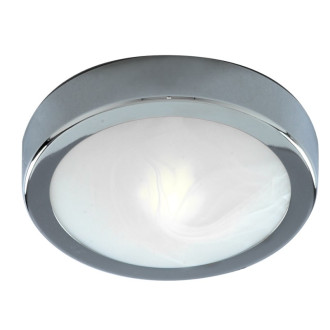 Plafonnier 25cm chrome verre marbré