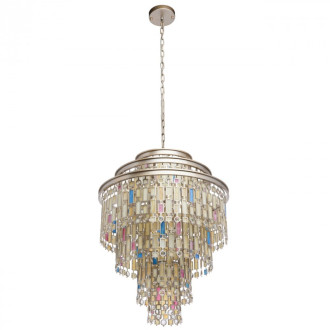 Plafonnier beige loft 9 ampoules 150 cm