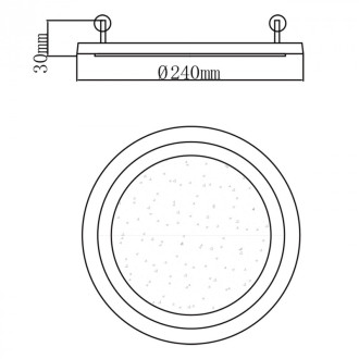 Plafonnier blanc techno   4 cm