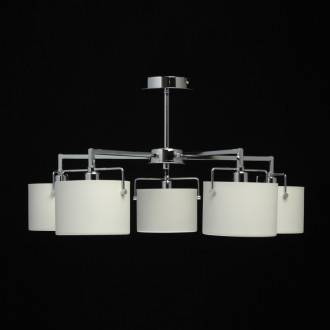 Plafonnier chromé megapolis 5 ampoules 32 cm