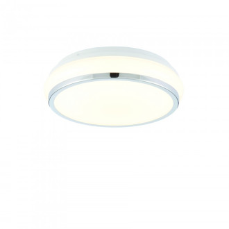 Plafonnier torus, chrome et acrylique, led