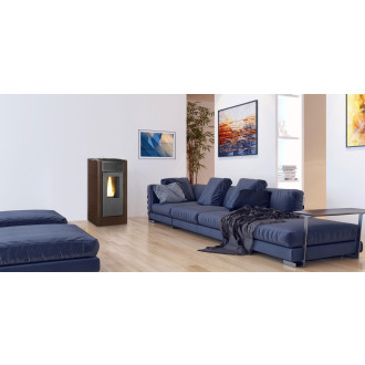 Poêle à granulés chaudière hydraulique selena hydro 16kw rouge impérial