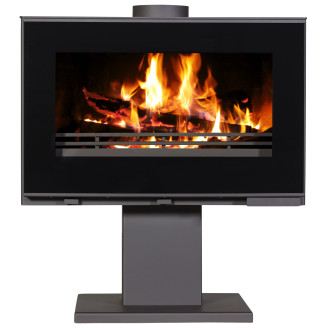 Poêle à bois unica 11kw / 14kw - grand foyer