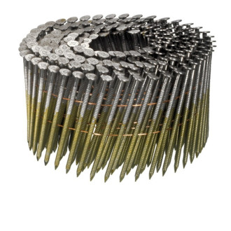 Pointes 16° 2.5x65 mm - Annelées en rouleaux plats fil métal - Carton de 7200 clous - ARCA - SPR2565A