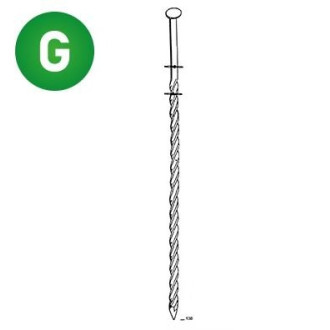 Pointes en rouleaux 16° galva - Série COILS torsadée