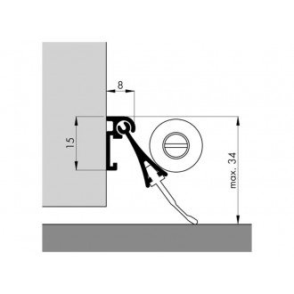 Plinthe automatique PORT-O-MAT3 ELTON - 83 cm - Aluminium - 1906002