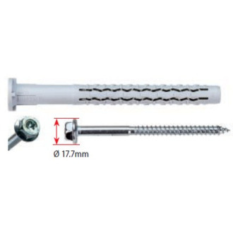 Cheville longue nylon universelle gx-l g&b + vis zing tête hexa - 970