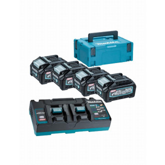 Makita 40V Li-ion MAX Set de 4 batteries 4.0Ah - Chargeur - Mbox - 191U28-6