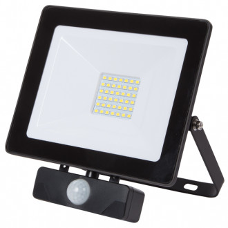 Projecteur plat noir 30w led avec radar