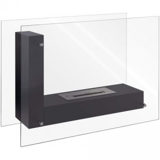 Qlima cheminée en forme de l à l'éthanol 80 x 31 x 60 cm ffb 8060