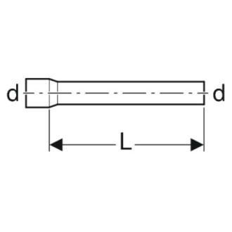 Rallonge blanche de coude de chasse droite avec manchon à emboîter ø 32 cm
