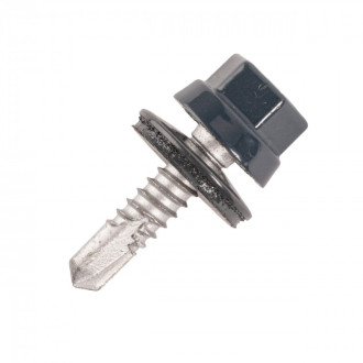 Vis bac acier SCELL-IT Plage métal ZED - Ø6.3 x 25 mm - TH12 - Brun sépia RAL8014 - Sachet de 100 - ZTZR-63025-8014