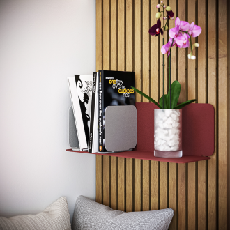 Lot de 2 serre-livres DECO-GEM, Coraline, base aimantée. L.14.2 x H.13.85 x P.4.44 cm