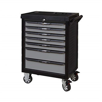 Servante pearlline grise et jaune 7 tiroirs équipée de 283 outils