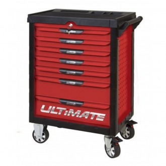 Servante pearlline rouge 7 tiroirs équipée de 311 outils