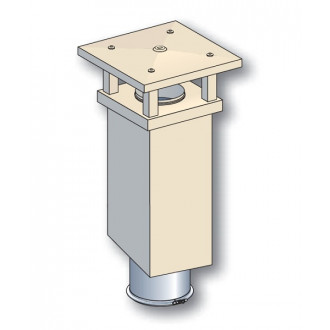Sortie de toit Poujoulat Tradinov carrée conduit inox galva 230 mm
