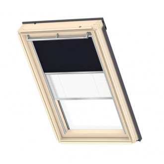 Store duo occultant marine + plissé blanc DFD VELUX
