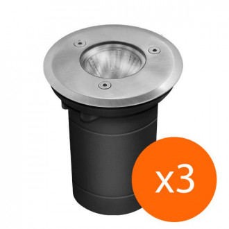 Support de spot sol GU10 extérieur encastrable - Forme - Rond
