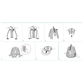 Support protection distancielle pour spot encastré